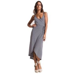 Z Supply Capri Wrap Dress, Navy and White Stripe